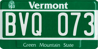 VT license plate BVQ073