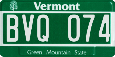 VT license plate BVQ074