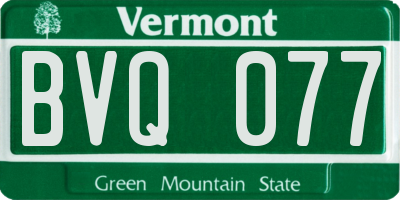 VT license plate BVQ077