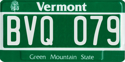 VT license plate BVQ079