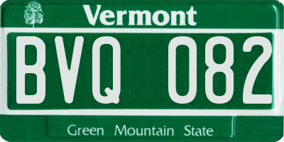 VT license plate BVQ082