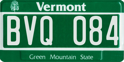 VT license plate BVQ084