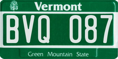 VT license plate BVQ087