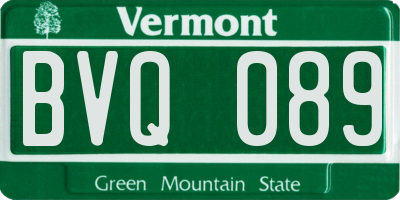 VT license plate BVQ089