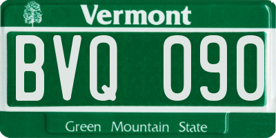 VT license plate BVQ090