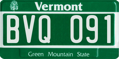 VT license plate BVQ091