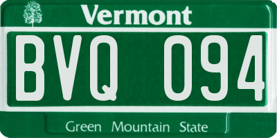 VT license plate BVQ094
