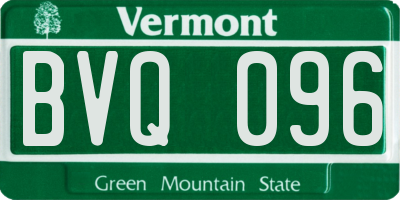 VT license plate BVQ096