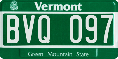 VT license plate BVQ097