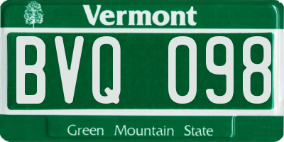 VT license plate BVQ098