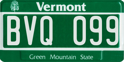 VT license plate BVQ099