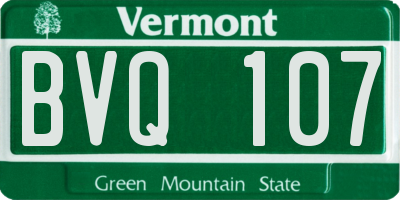 VT license plate BVQ107