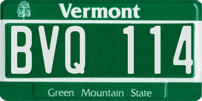 VT license plate BVQ114