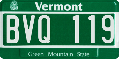 VT license plate BVQ119