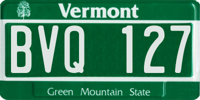 VT license plate BVQ127