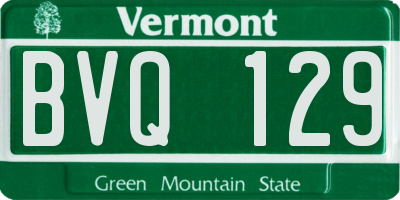 VT license plate BVQ129