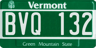 VT license plate BVQ132