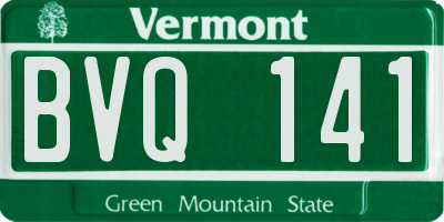 VT license plate BVQ141