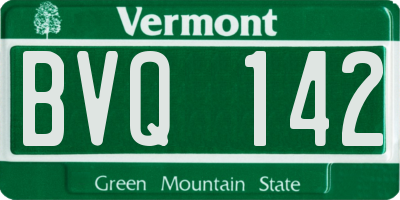 VT license plate BVQ142