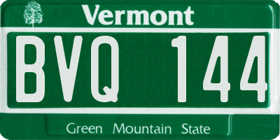 VT license plate BVQ144