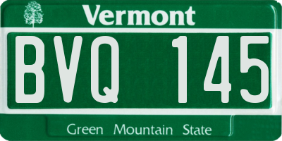 VT license plate BVQ145