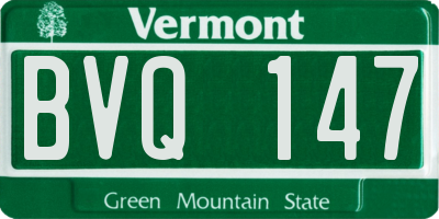 VT license plate BVQ147