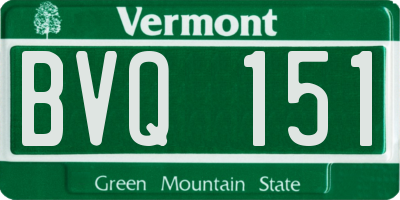 VT license plate BVQ151