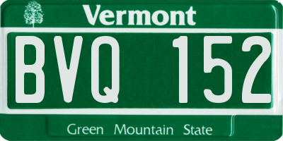 VT license plate BVQ152