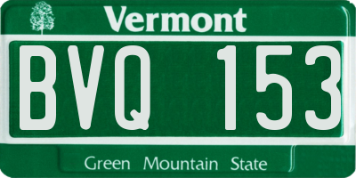 VT license plate BVQ153