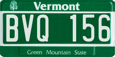 VT license plate BVQ156