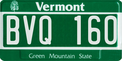 VT license plate BVQ160