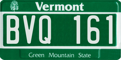 VT license plate BVQ161