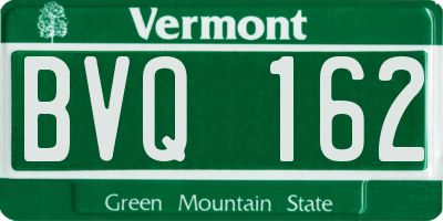VT license plate BVQ162