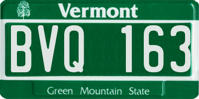 VT license plate BVQ163