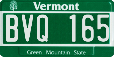 VT license plate BVQ165