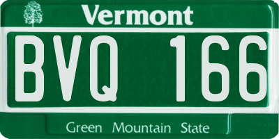VT license plate BVQ166