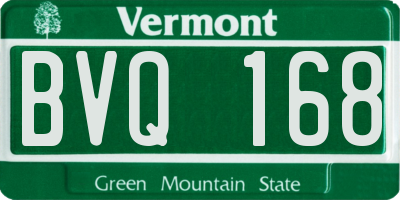 VT license plate BVQ168