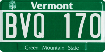 VT license plate BVQ170