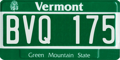 VT license plate BVQ175