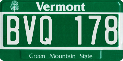 VT license plate BVQ178