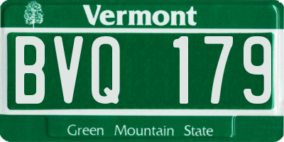 VT license plate BVQ179