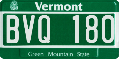 VT license plate BVQ180