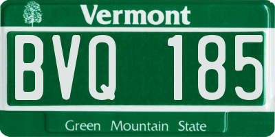 VT license plate BVQ185