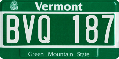 VT license plate BVQ187