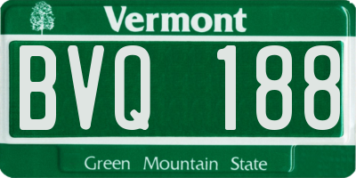 VT license plate BVQ188