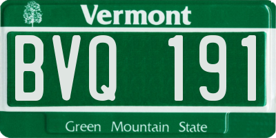 VT license plate BVQ191