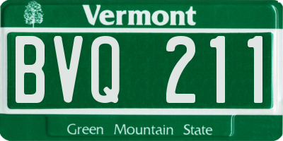 VT license plate BVQ211