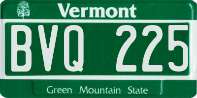 VT license plate BVQ225