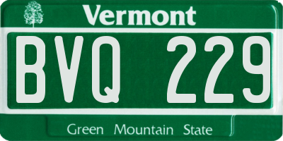 VT license plate BVQ229