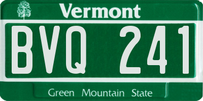 VT license plate BVQ241